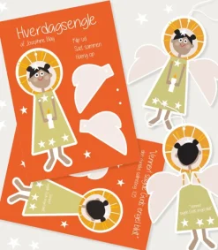 Josephine Blay 4 stk Hverdagsengle, Klip-ud-engle* Kirker Og Foreninger|Dåbshilsner