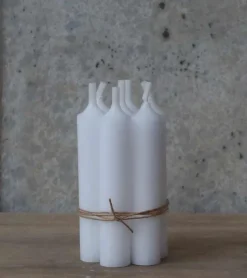 Chic Antique 6 stk. Hvid bedelys, 11cm* Adventsstager|Jul