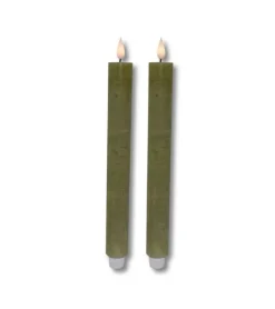 La Vida 2 stk LED, Kronelys, Grøn, 29 cm* Jul|Højtider