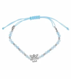 Praisent Armbånd med engle, blå sten* Konfirmation|Gave-ideer