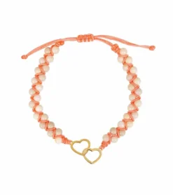 Praisent Armbånd, Perler og dobbelthjerter* Konfirmation|Gave-ideer