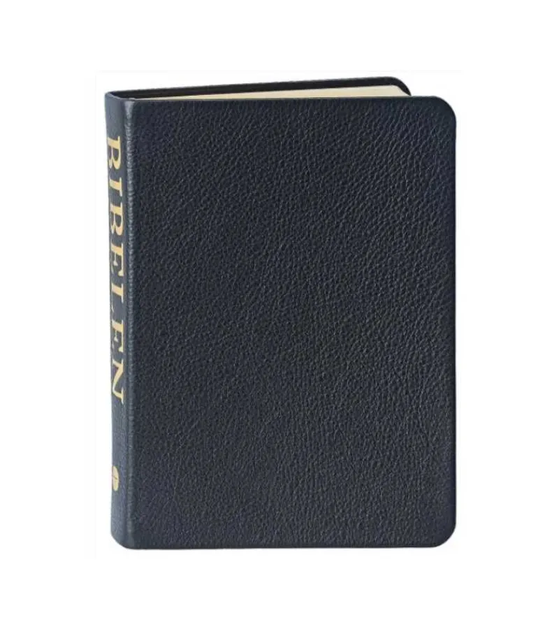 Bibelselskabet Bibelen i ægte sort skind og med guldsnit (Lille)* Den Autoriserede Bibel|Bibelen