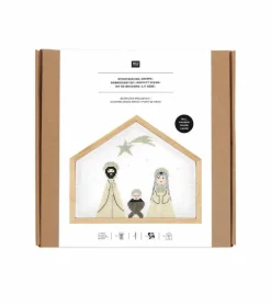 Rico Design Broderi Sæt, Julekrybbe stitch, crib, small* Diy Gør-det-selv|Bolig