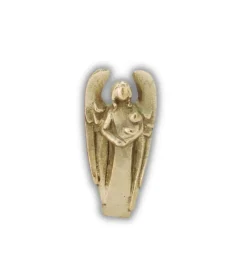 Maria Laach Bronze Engel med et barn, 7 cm* Minde-ting|Sorg-bearbejdning