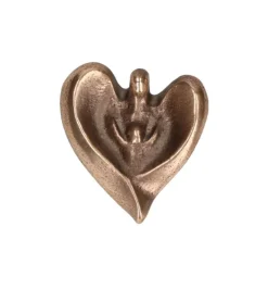 BUBE Bronze figur Hjerte Engel med barn i favn* Minde-ting|Sorg-bearbejdning