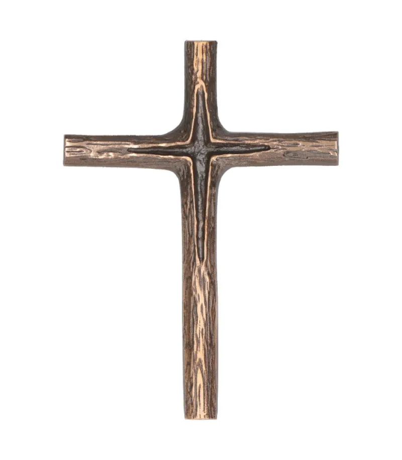 BUBE Bronze kors med træprægning* Gave-ideer|Konfirmationshilsner