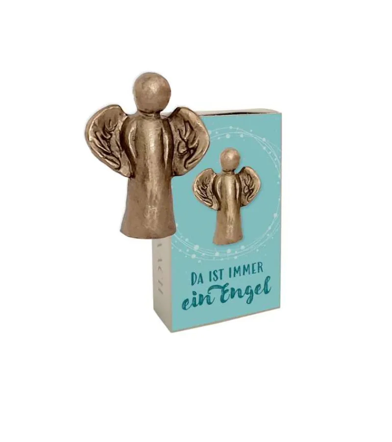 Maria Laach Bronzefigur, Der er altid en engel, 5 cm* Minde-ting|Sorg-bearbejdning