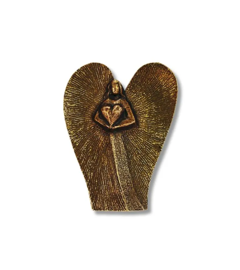 Maria Laach BronzeFigur, Engel med hjerte* Kondolencehilsen|Sorg-bearbejdning