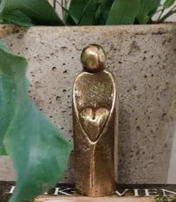 BUBE Bronzefigur Menneske med hjerte* Kondolencehilsen|Sorg-bearbejdning