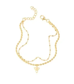 By Gabay , Skytsengel armbånd m. dobbeltkæde, guld, str M/L* Mors Dag|Gave-ideer