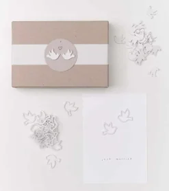 Rico Design Due i træ, Hvid, 48 stk* Servietter Og Pynt|Papirvarer