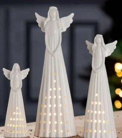 Gilde Engel med LED 18 cm* Engle|Jul