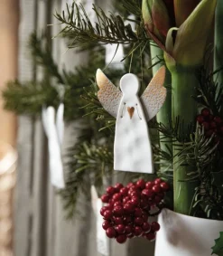 Ru00e4der Design Stories Engel ophæng porcelæn, Guld LILLE* Julepynt|Jul