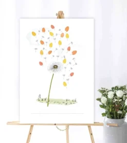 MouseAndPen Fingerprint – Mælkebøtte gæsteplakat* Minde-ting|Sorg-bearbejdning