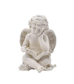 La Vida Gravpynt, engel siddende med bog.* Kirkegården|Sorg-bearbejdning