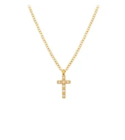 Praisent Guld Halskæde m. kors vedhæng* Studentergaver|Gave-ideer