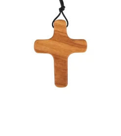 Maria Laach Halskæde, Fladt kors i oliventræ m. snor* Halskæder|Smykker