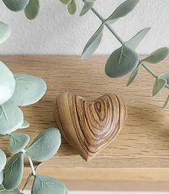 Bethlehem Star Olive Wood Hjerte i Oliventræ* Sorggruppe|Kirker Og Foreninger