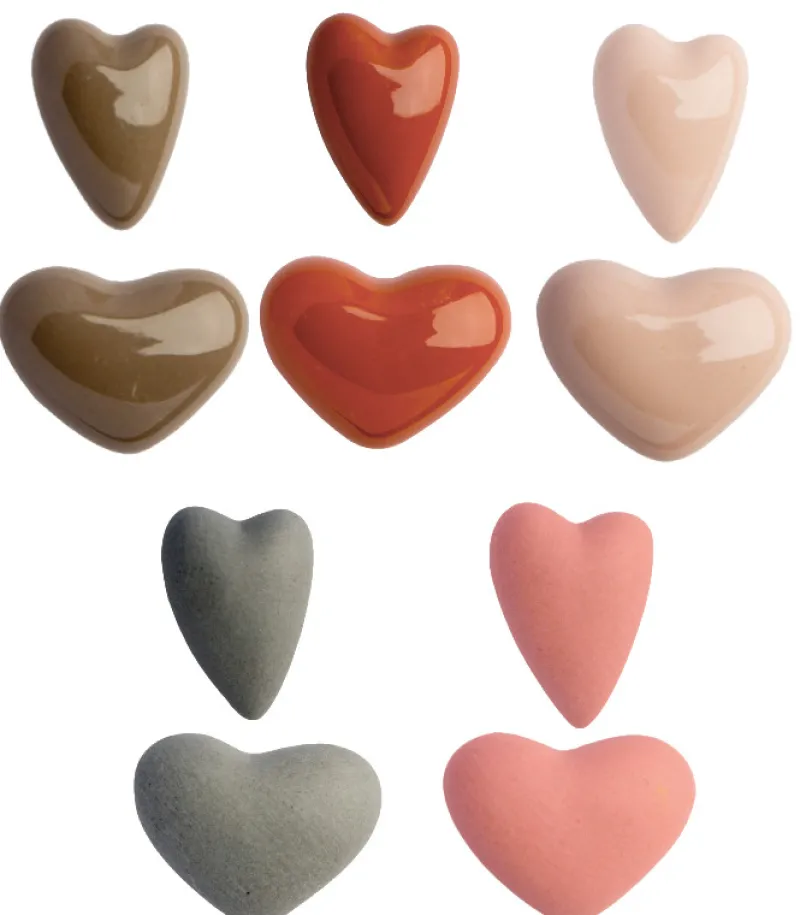 Ru00e4der Design Stories Hjerte i stentøj, Ass. farver* Kirkegården|Sorg-bearbejdning