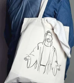 MeAndMyHouse Hvid mulepose med Jesus* Studentergaver|Gave-ideer