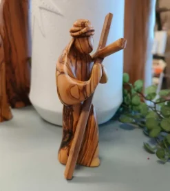 Bethlehem Star Olive Wood Jesus med korset, Oliventræ, 15 cm* Figurer & Skulpturer|Bolig