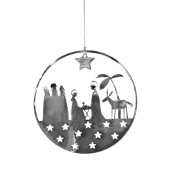 Pluto Julenat, krybbespils ophæng sølv* Krybbespil|Jul