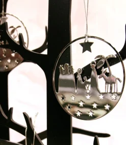 Pluto Julenat, krybbespils ophæng sølv* Krybbespil|Jul