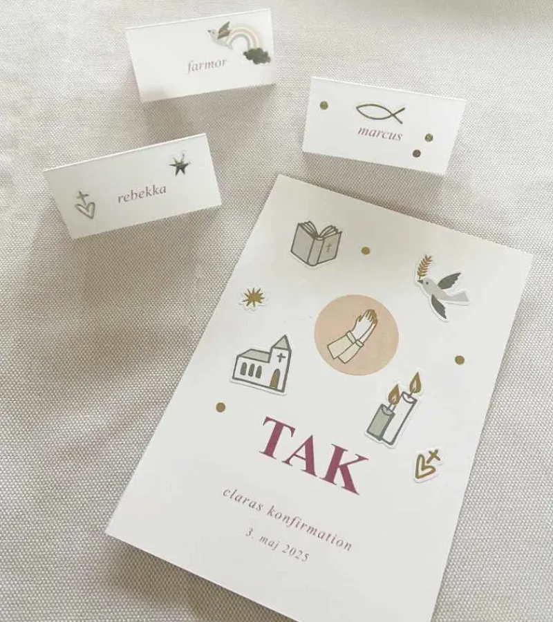 Rico Design Klistermærke Sæt, Dåb og konfirmation* Servietter Og Pynt|Papirvarer