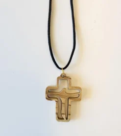 Bethlehem Star Olive Wood Kors med Kristus, oliventræ – 4 cm* Konfirmationshilsner|Kirker Og Foreninger