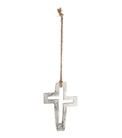 Gilde Kors med snor, aluminium, 19 cm* Kors|Bolig