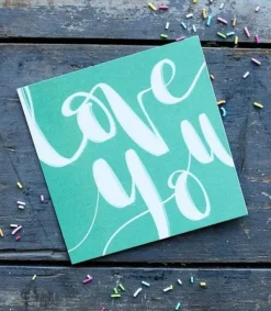 MeAndMyHouse Kvadratisk Postkort: Love you* Kort|Papirvarer
