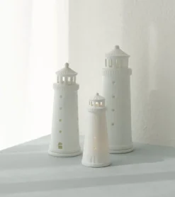 Ru00e4der Design Stories LED-fyrtårn i porcelæn, lille* Julepynt|Jul