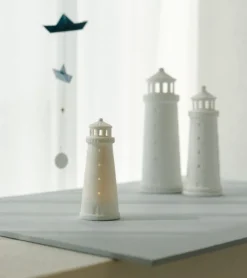 Ru00e4der Design Stories LED-fyrtårn i porcelæn, lille* Julepynt|Jul