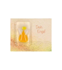 BUBE Lomme-kramme-engel i glas, Gul* Minde-ting|Sorg-bearbejdning