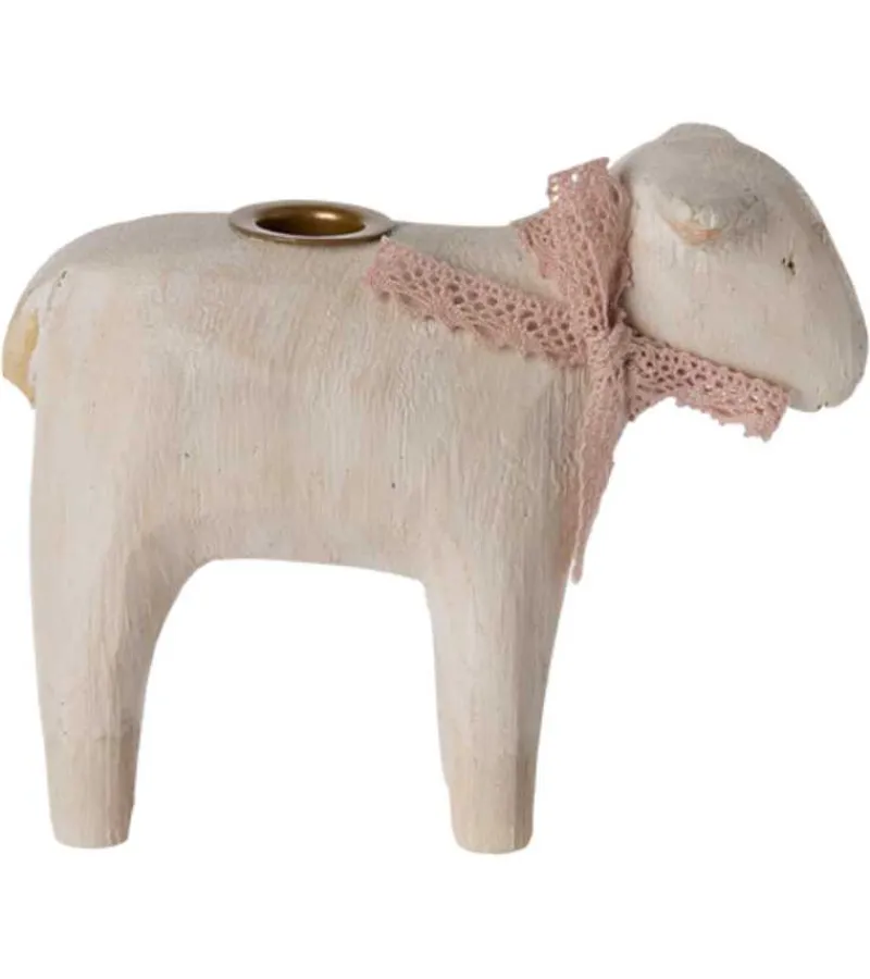 Maileg Lysestage, Lam – Rosa,* Påske|Højtider