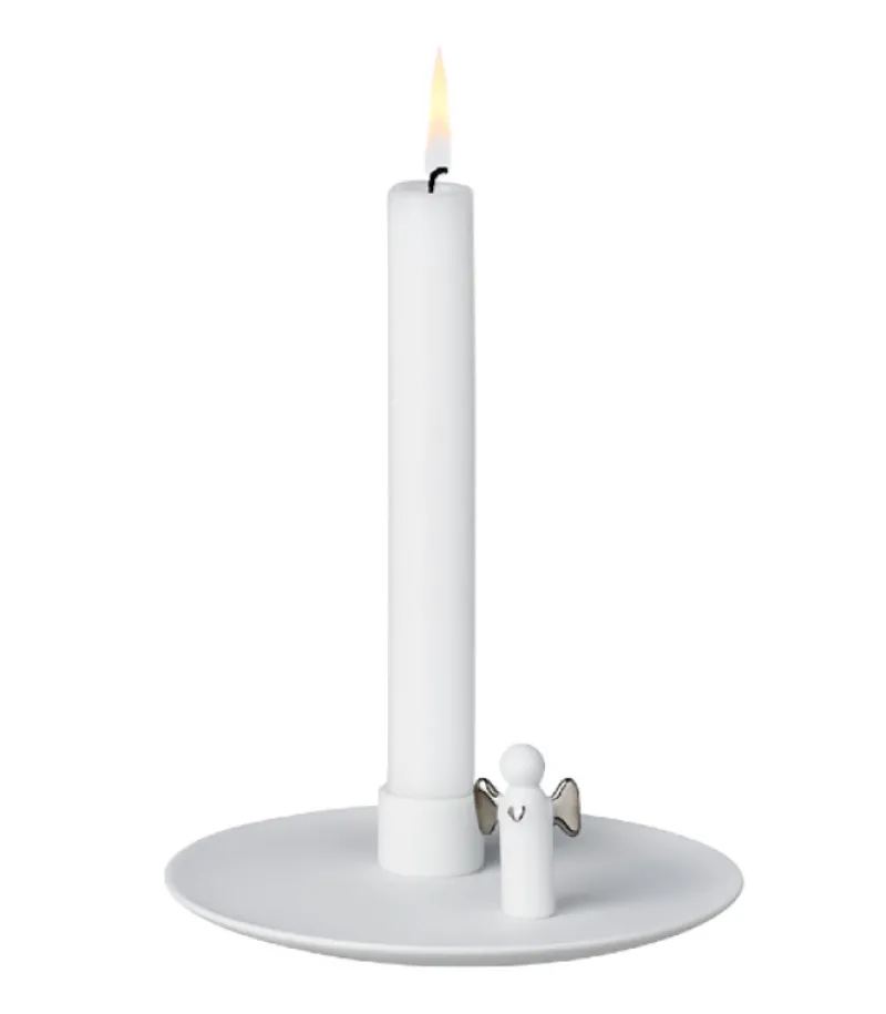 Ru00e4der Design Stories Lysestage med engel, Sølv* Julepynt|Jul