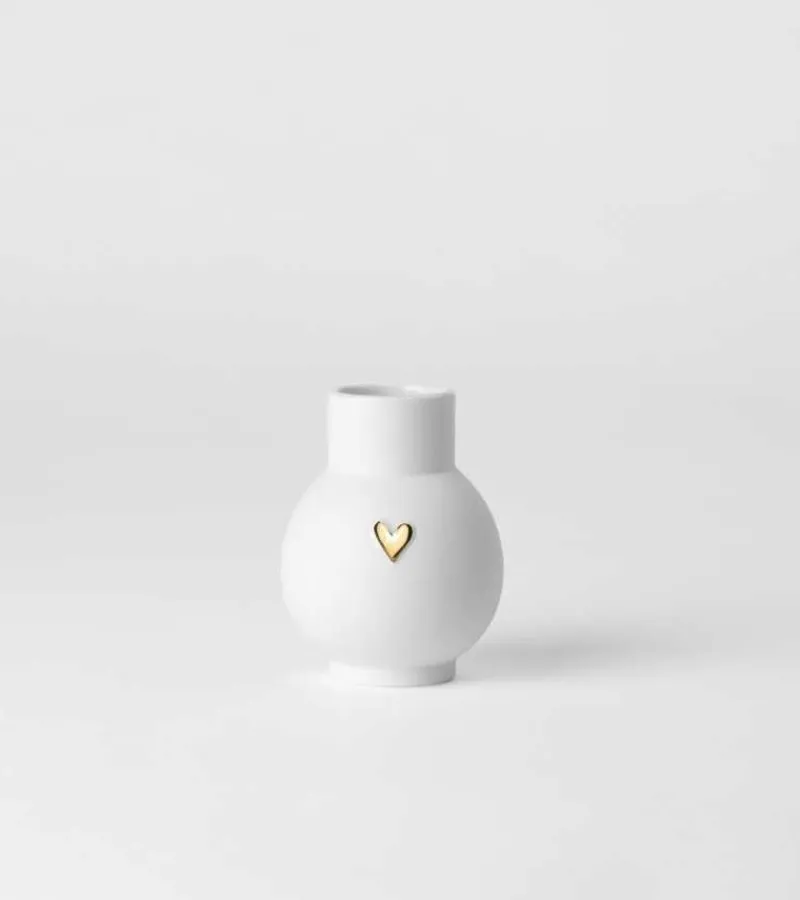 Ru00e4der Design Stories Mini-Kuglevase Guld Hjerte, 9 cm* Mors Dag|Gave-ideer