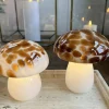 La Vida Mushroom glaslampe LED, Cognac, lille* Lys|Bolig