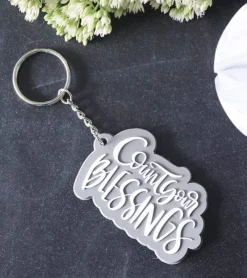 MeAndMyHouse Nøglering med silikone: Count your blessings* Små Gaver