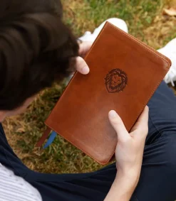 NKJV, Thinline Bibel brown immiteret leather soft* Bøger Om Tro|Bibelen På Engelsk
