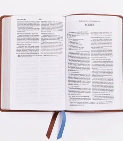 NKJV, Thinline Bibel brown immiteret leather soft* Bøger Om Tro|Bibelen På Engelsk