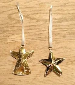 Andre Ophæng, Stjerne, hvid og guld* Julepynt|Jul
