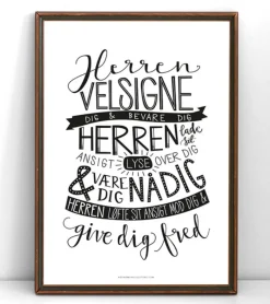 MeAndMyHouse Plakat: Herren Velsigne dig, A3* Studentergaver|Gave-ideer