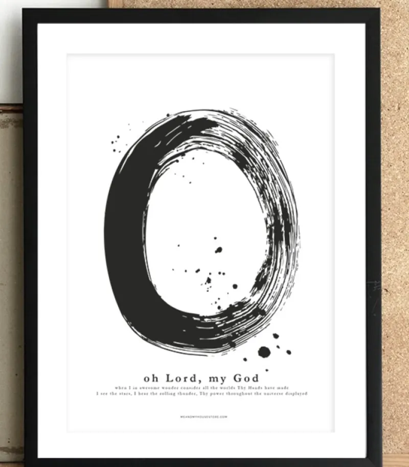 MeAndMyHouse Poster med stort O: Oh Lord, my God, A3* Papirvarer|Plakater