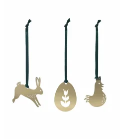 Pluto Påskeophæng i guld, 3 pk* Påske|Højtider