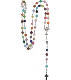 BUBE Rosenkrans m. farverige perler, kalk og kors* Kors|Bolig