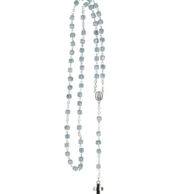 BUBE Rosenkrans med blå glasperler* Kors|Bolig