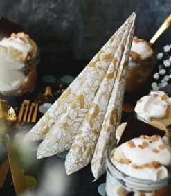 MeAndMyHouse Servietter med guldtryk: Love & Hope* Servietter Og Pynt|Papirvarer