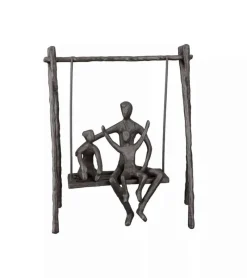 Gilde Skulptur, Far gynger med børn* Gave-ideer|Figurer & Skulpturer