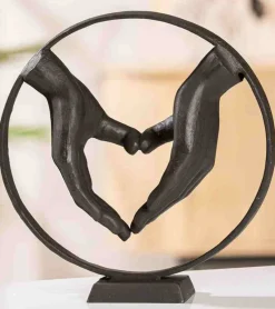 Gilde Skulptur: Hjerte hænder i metal, 23 cm* Gave-ideer|Bryllup